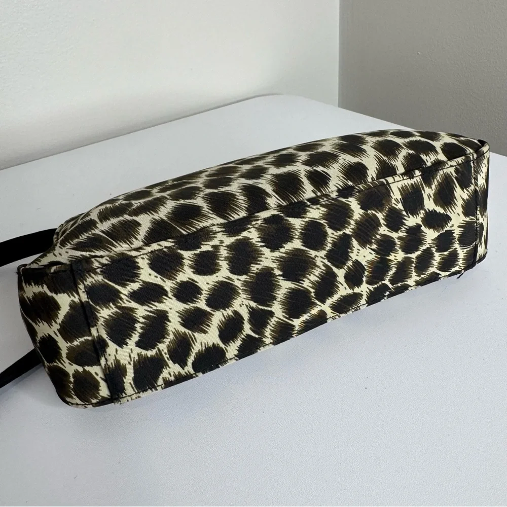 Kathy Ireland Y2K Vintage‎ Animal Print Leopard Neutral Shoulder Bag Nylon